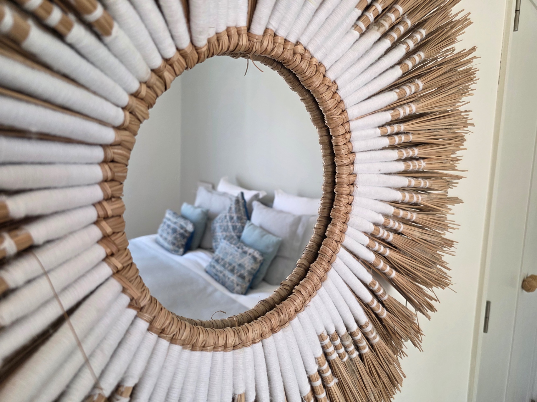 Bedroom mirror at Casa Amani, Algarve