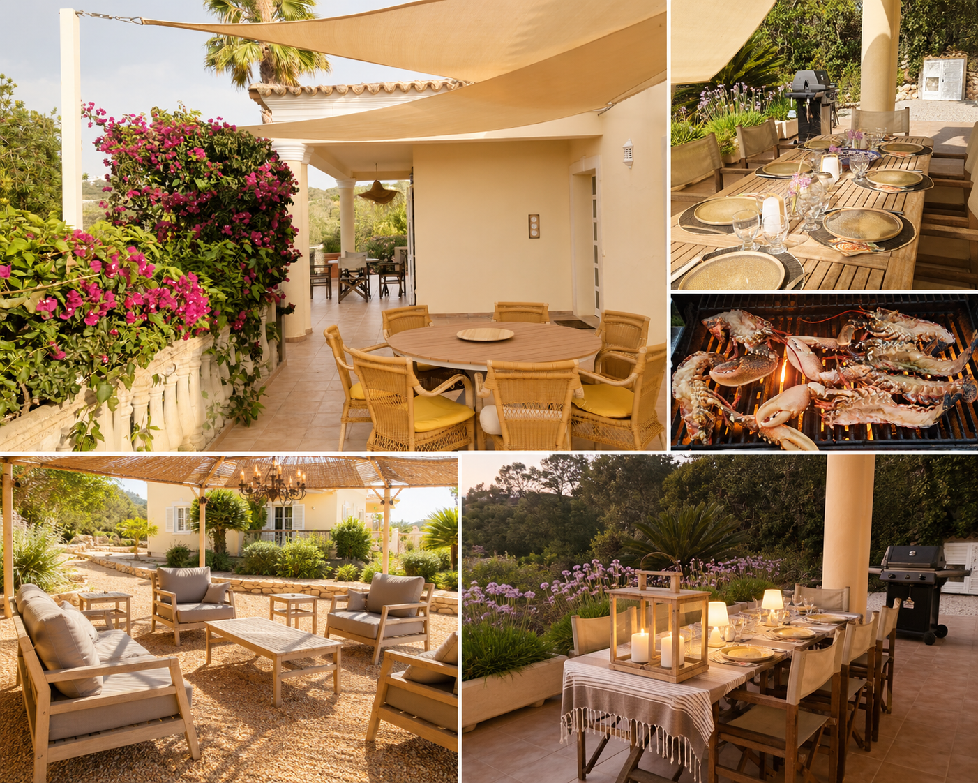 Meals, shade and open-air moments at Casa Amani in the Algarve