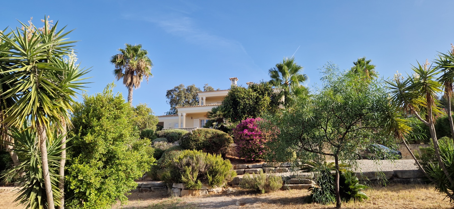 House from the garden at Casa Amani, Algarve